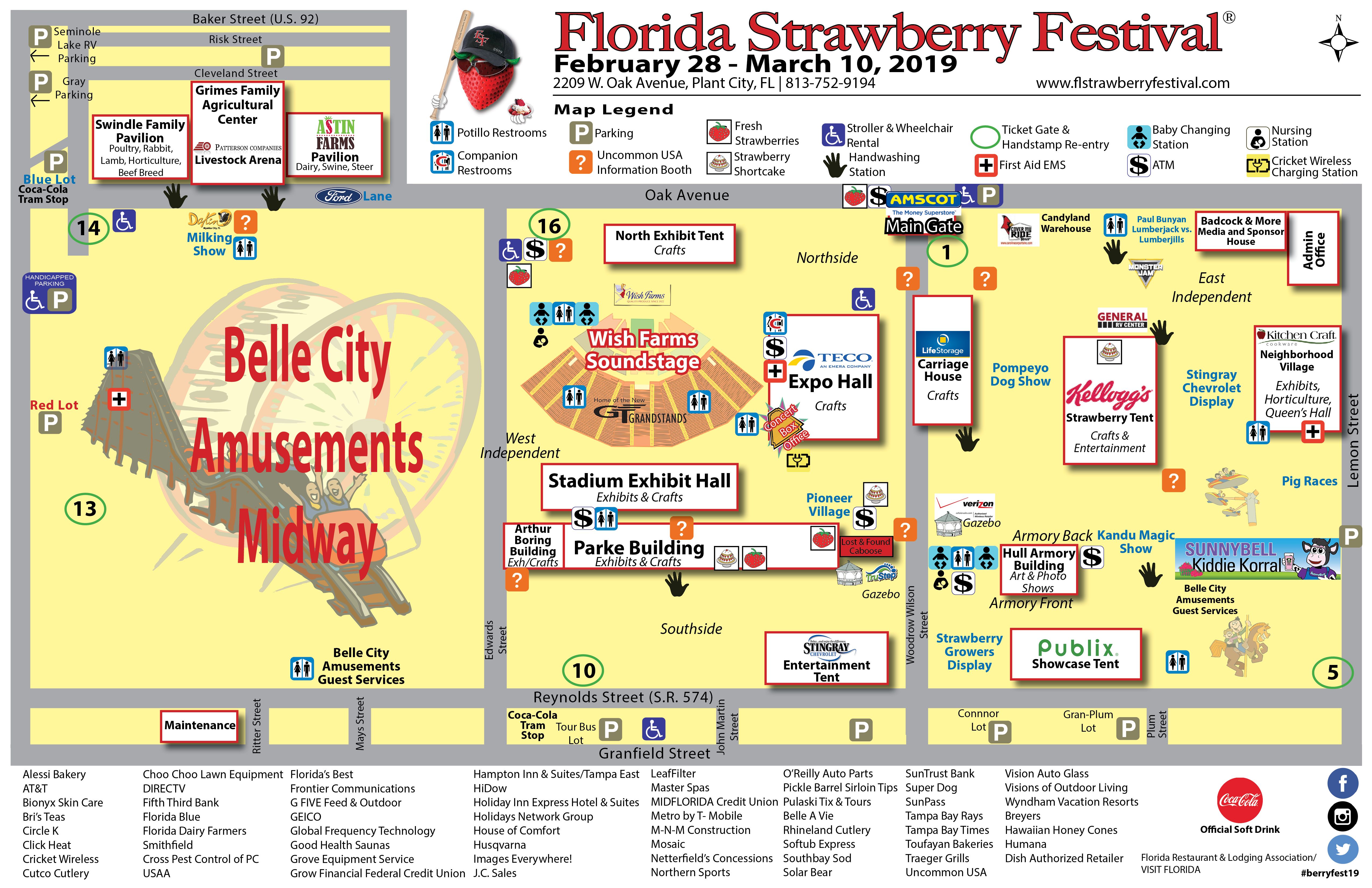 Schedule of Events & Map Florida Strawberry Festival
