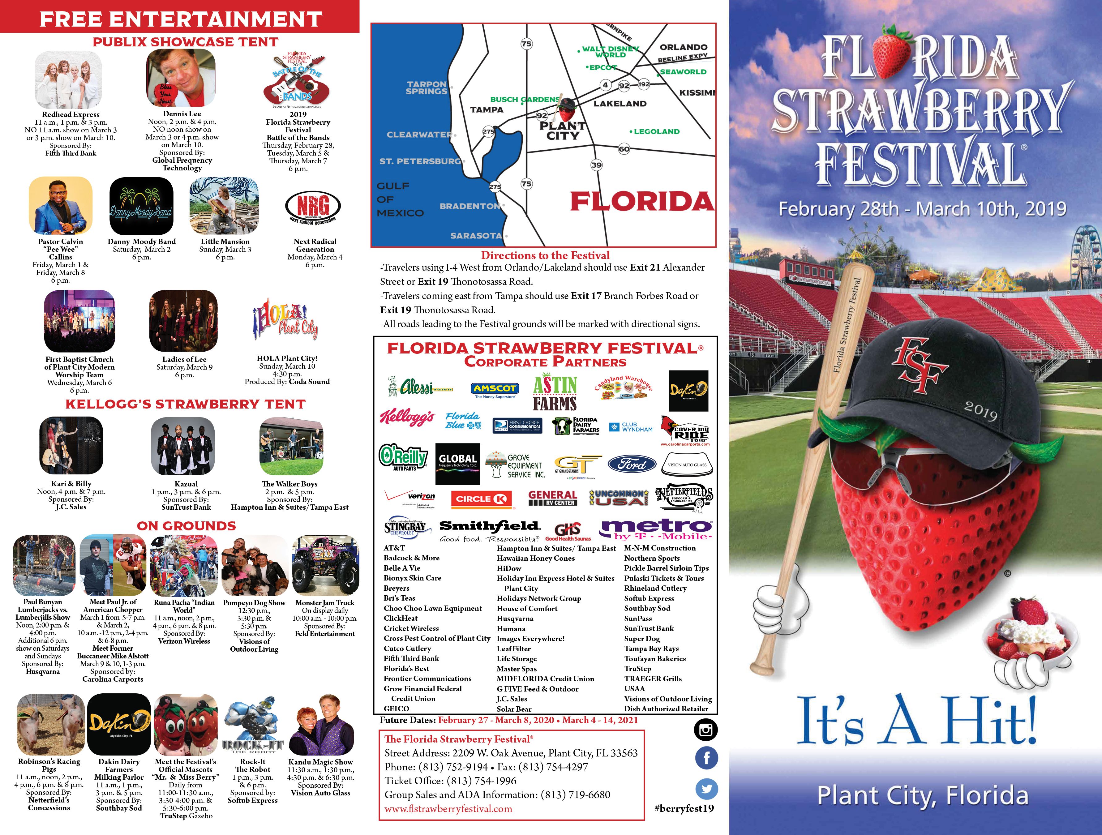Schedule of Events & Map Florida Strawberry Festival